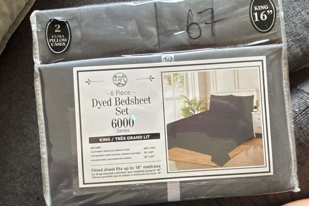 Dyed Bedsheet Set 6000 Series King 6 Piece
